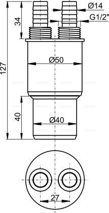 Переходная муфта HT 40/50×G1/2"