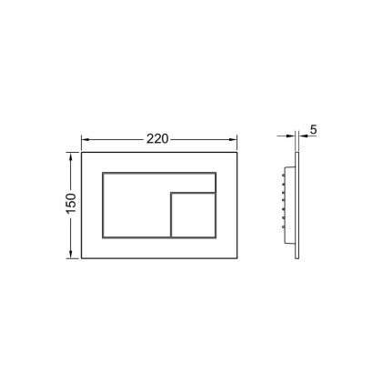 Панель смыва TECEvelvet для системы двойного смыва