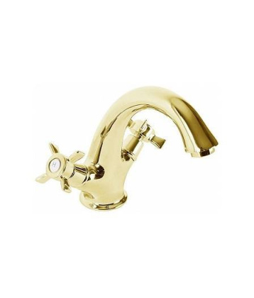 LORD-BS1-03/24 Смеситель на биде c донным клапаном золото, ручки золото