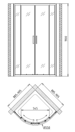 Душевой уголок Gemy Victoria S30072M Душевой уголок Gemy Victoria S30072M