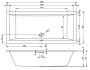 Акриловая ванна  RETHING CUBIC 200x90 R PULG&PLAY RIHO FALL Акриловая ванна  RETHING CUBIC 200x90 R PULG&PLAY RIHO FALL