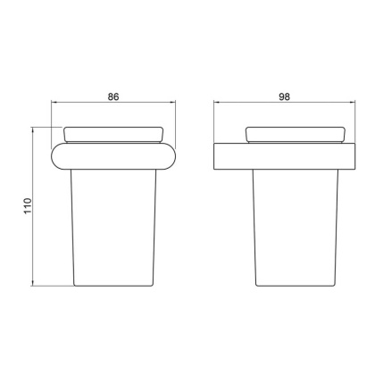 Стакан для зубных щеток Timo Luiro 18433/03 черный