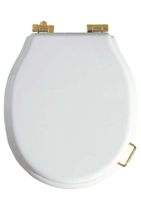 Крышка для напольного унитаза (массив) белый золото_Комплект 906-W-G Boheme Крышка для напольного унитаза (массив) белый золото_Комплект 906-W-G Boheme