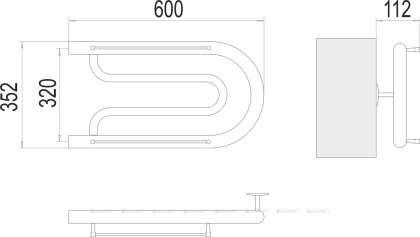 Полотенцесушитель Terminus Фокстрот (1")320х600 Полотенцесушитель Terminus Фокстрот (1")320х600