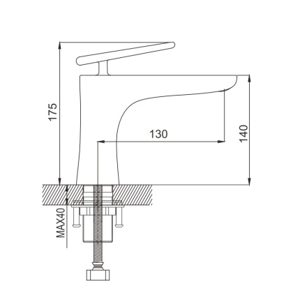 Смеситель для раковины латунь R1601Q Смеситель для раковины латунь R1601Q