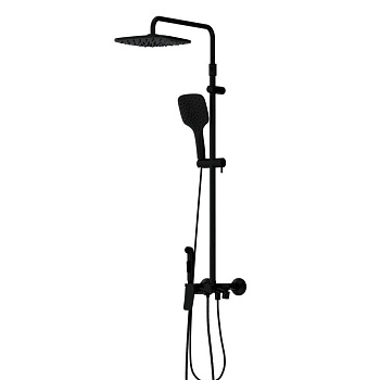 DX220920300_xxx Apollo, душевая система со смесителем-полкой: верхний душ 230*230мм, ручной душ