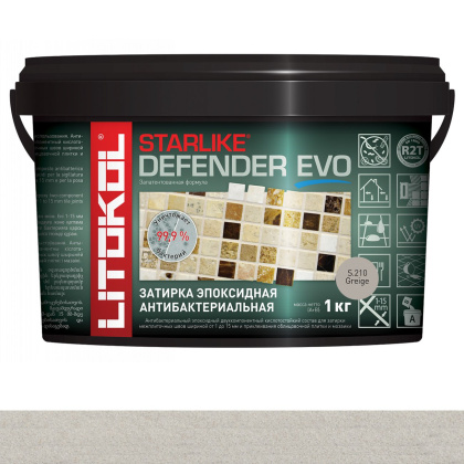 Затирка эпоксидная STARLIKE DEFENDER EVO, S.210 GREIGE 1кг