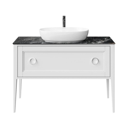 Тумба PLAZA Classic Neo напольная с ящиками 120, белая матовая PL.CN.120.1+1\WHT.M