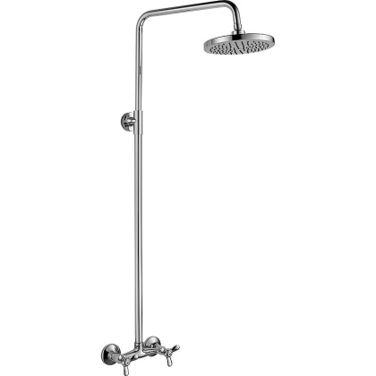 Смеситель Rossinka Q02-44 для душа с регулируемой высотой штанги и лейкой "Тропический дождь"