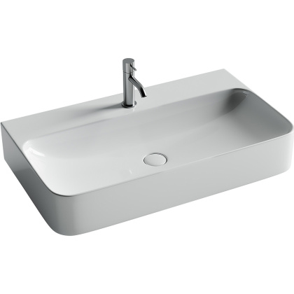 Умывальник AURA с 1 отверстием для смесителя, без перелива 800*470*135мм