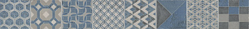 Бордюр OS\B245\SG6062R Онда 2 синий (7,2см*60см*11мм) (8шт/0,346м2) орнамент, шт