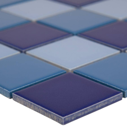Керамическая мозаика, Blue Mix Glossy 48х48, 5х5 см Керамическая мозаика, Blue Mix Glossy 48х48, 5х5 см