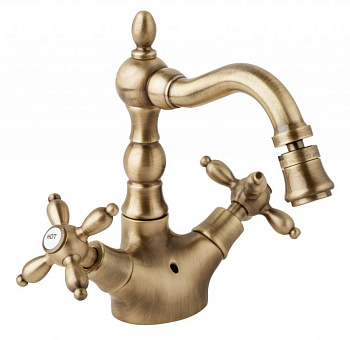 ATLANTIS-NOSTALGIA-BS2-03/24 Смеситель на биде с клапаном, исполнение золото