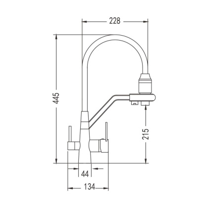 Смеситель для кухни, латунь R558C
