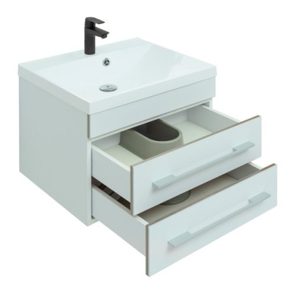 Тумба под раковину Aquanet Верона 58 New белый матовый