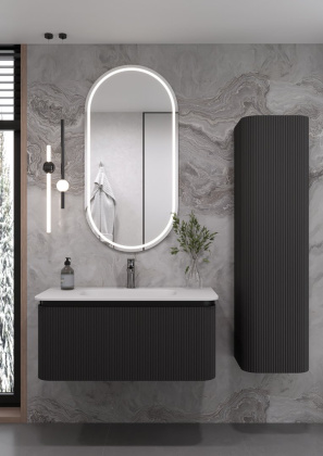 OVALE 1 полка рифленая 100CM АНТРАЦИТ тумба + раковина OV1110101-100 Boheme OVALE 1 полка рифленая 100CM АНТРАЦИТ тумба + раковина OV1110101-100 Boheme