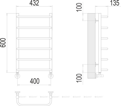 Полотенцесушитель Terminus Стандарт П6 400х600 Полотенцесушитель Terminus Стандарт П6 400х600