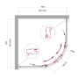 Душевой уголок BelBagno UNO-195-R-2-100-CH-CR Душевой уголок BelBagno UNO-195-R-2-100-CH-CR
