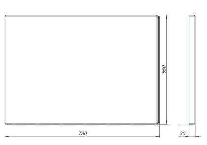 Боковой экран Aquanet Lotos, 80