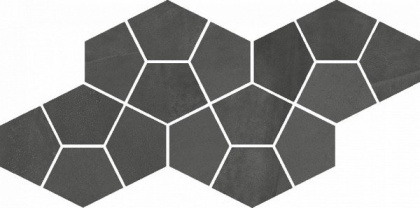 Мозайка 620110000185 Континуум Петрол 20,5см*41,3см*9мм (1уп/5шт/)Призм, шт