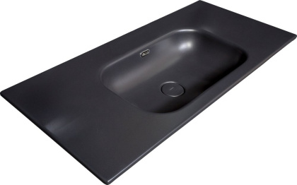 Столешница моноблок Vallessi 100 антрацит глянец керамика