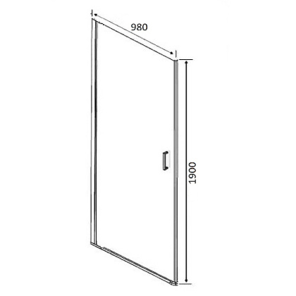 Душевая дверь Orange E05-100TCR универсальная 100х190