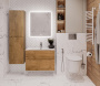 Тумба с раковиной подвесная BelBagno ETNA-H60 80 Rovere Moro, раковина белая Тумба с раковиной подвесная BelBagno ETNA-H60 80 Rovere Moro, раковина белая