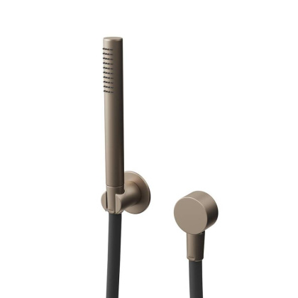 Ручной душ OLE с держателем для лейки и шлангом,  без выхода для подачи воды, золотой атласный Ручной душ OLE с держателем для лейки и шлангом,  без выхода для подачи воды, золотой атласный