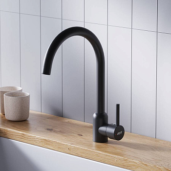 D3007022 Logic кухонный смеситель поворотный, черный D3007022 Logic кухонный смеситель поворотный, черный