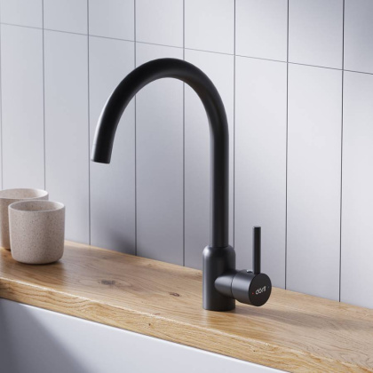 D3007022 Logic кухонный смеситель поворотный, черный D3007022 Logic кухонный смеситель поворотный, черный
