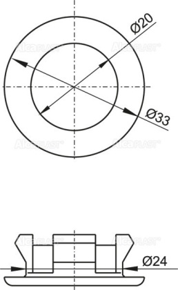 Обрамление перелива умывальника DN33