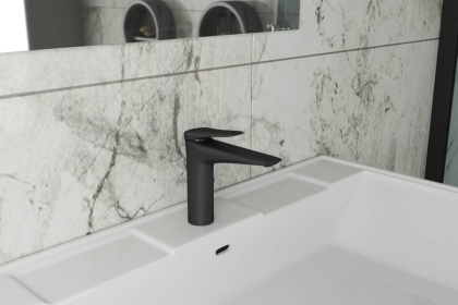 Смеситель для умывальника,черный RUSH Nevis (NE1735-12black)