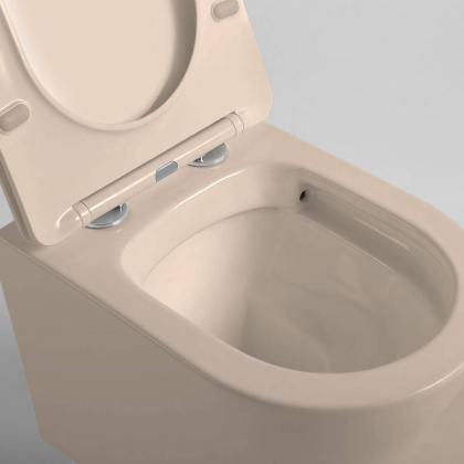 Унитаз подвесной Piatti VT1-11SMC, цвет капучино матовый, ультратонкое soft-close сиденье