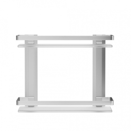 Полка двухуровневая стеклянная Sense L, 27,5х32х13 см, алюминий, A7455200