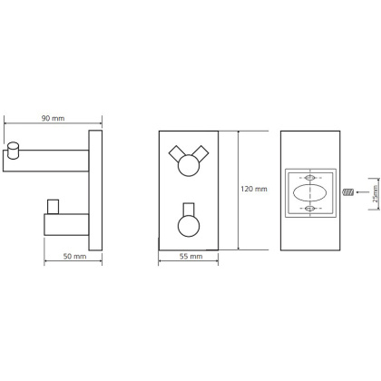 Крючок Bemeta Beta 132405222, двойной