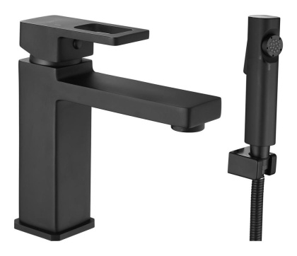 Смеситель для раковины латунь, черный S8271H