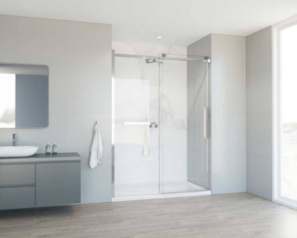 Душевая дверь Como Soft VDS-1CS150CL, 1500, хром, стекло прозрачное