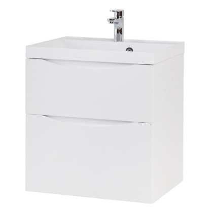 Тумба с раковиной подвесная BelBagno MARINO-H60 60 Bianco Lucido, раковина белая Тумба с раковиной подвесная BelBagno MARINO-H60 60 Bianco Lucido, раковина белая