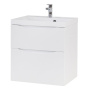 Тумба с раковиной подвесная BelBagno MARINO-H60 60 Rovere Moro, раковина белая Тумба с раковиной подвесная BelBagno MARINO-H60 60 Rovere Moro, раковина белая