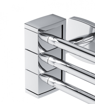 Тройная вешалка-вертушка для полотенец Gem, 9,8х39,8х4,9 см, хром, A9032700