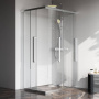 W84G-403-12090-MТ Душевое ограждение Func Square Slide 120х90, мат Хром, прозрачное