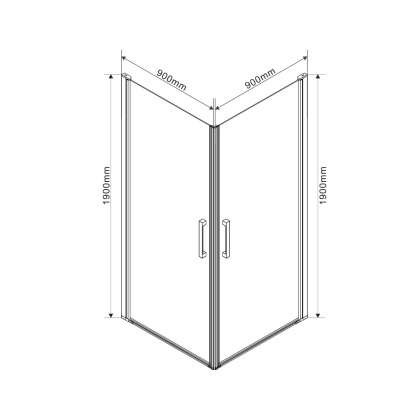 Душевой уголок Orta VSS-1O9090CL, 900*900, хром, стекло прозрачное Душевой уголок Orta VSS-1O9090CL, 900*900, хром, стекло прозрачное