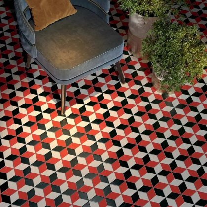 Декор 5 VT\A287\SG1010 Кальсада Черный/Белый/Красный (12см*10,4см*7мм) (45шт/0,561м2) Шестиугольник, шт Декор 5 VT\A287\SG1010 Кальсада Черный/Белый/Красный (12см*10,4см*7мм) (45шт/0,561м2) Шестиугольник, шт