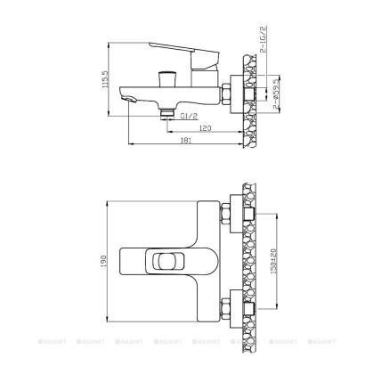 Смеситель для ванны/душа Agger Brave A2310000