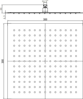 Верхний душ RGW Shower Panels SP-82-30 B 21148230-04 Черный
