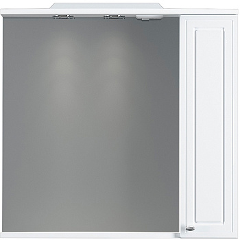 M41MPR0751WG Palace One, зеркало, частично зеркальный шкаф, правый, 75 см, с подсветкой, Белый, глян