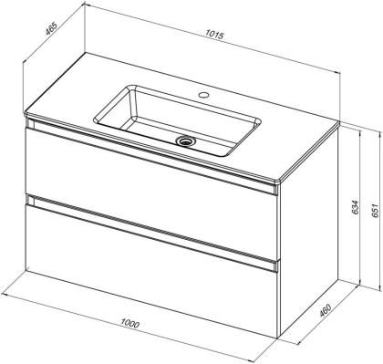 Тумба под раковину Allen Brau Eclipse 100 1.E1003.AM антрацит матовый