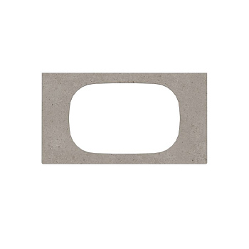 Спец. изд. декоративное для раковин, встраив. сверху MAGICA Риккарди 90 см, серый матовый (без отв.) MA.2.0.SG519920R\90