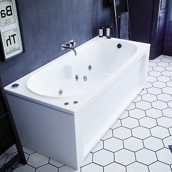 Ванна  Лея пустая с фр.экр. (слив справа)