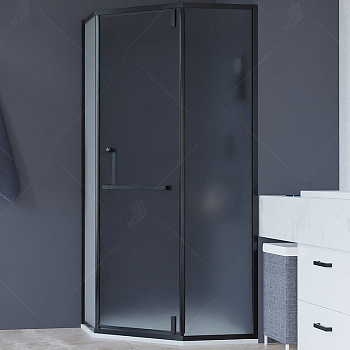 Душевой уголок RGW Hotel HO-084B 90х90 350608499-24 профиль Черный стекло матовое-сатинат